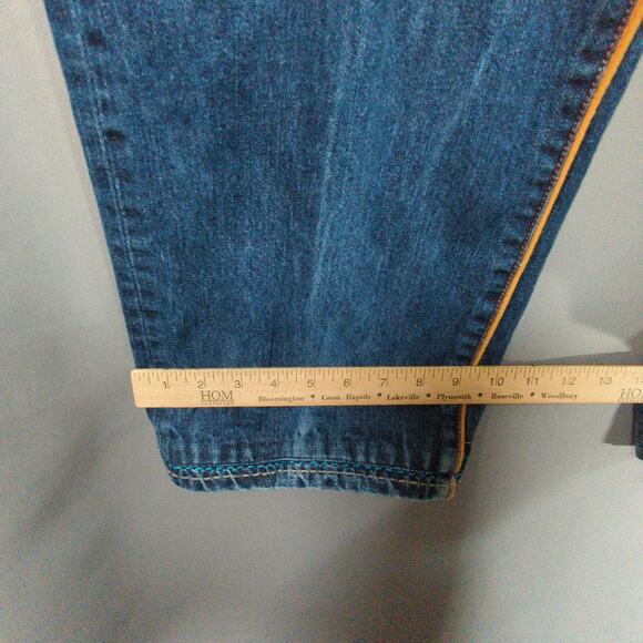 Coogi Australia Jeans Mens 36x29 Blue Embroidered Vintage Y2K Baggy Flaw - Picture 12 of 12